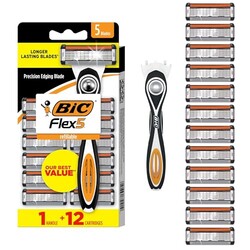 BIC Flex 5 Mens Refillable 5-Blade Razor