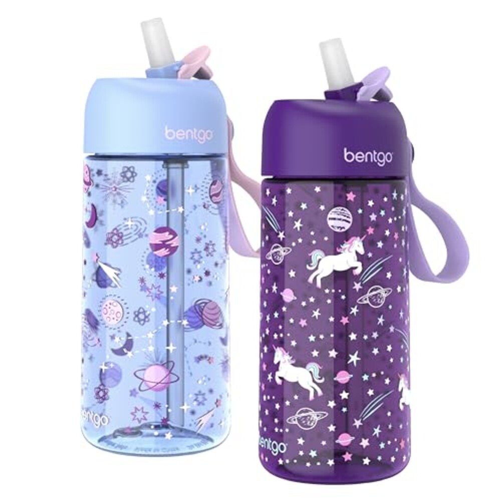 Bentgo Kids Water Bottle 2-Pack, Leak-Pr