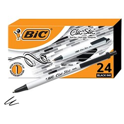 BIC Clic Stic Black Retractable Ballpoin