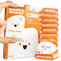 Impossibly Compact Travel Wipes - 99.5%