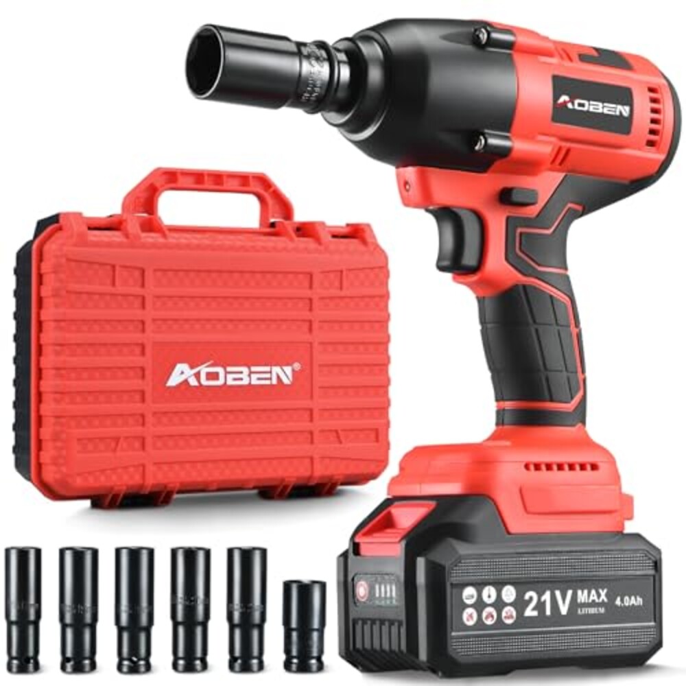 AOBEN Cordless Impact Wrench 1/2 Inch, P