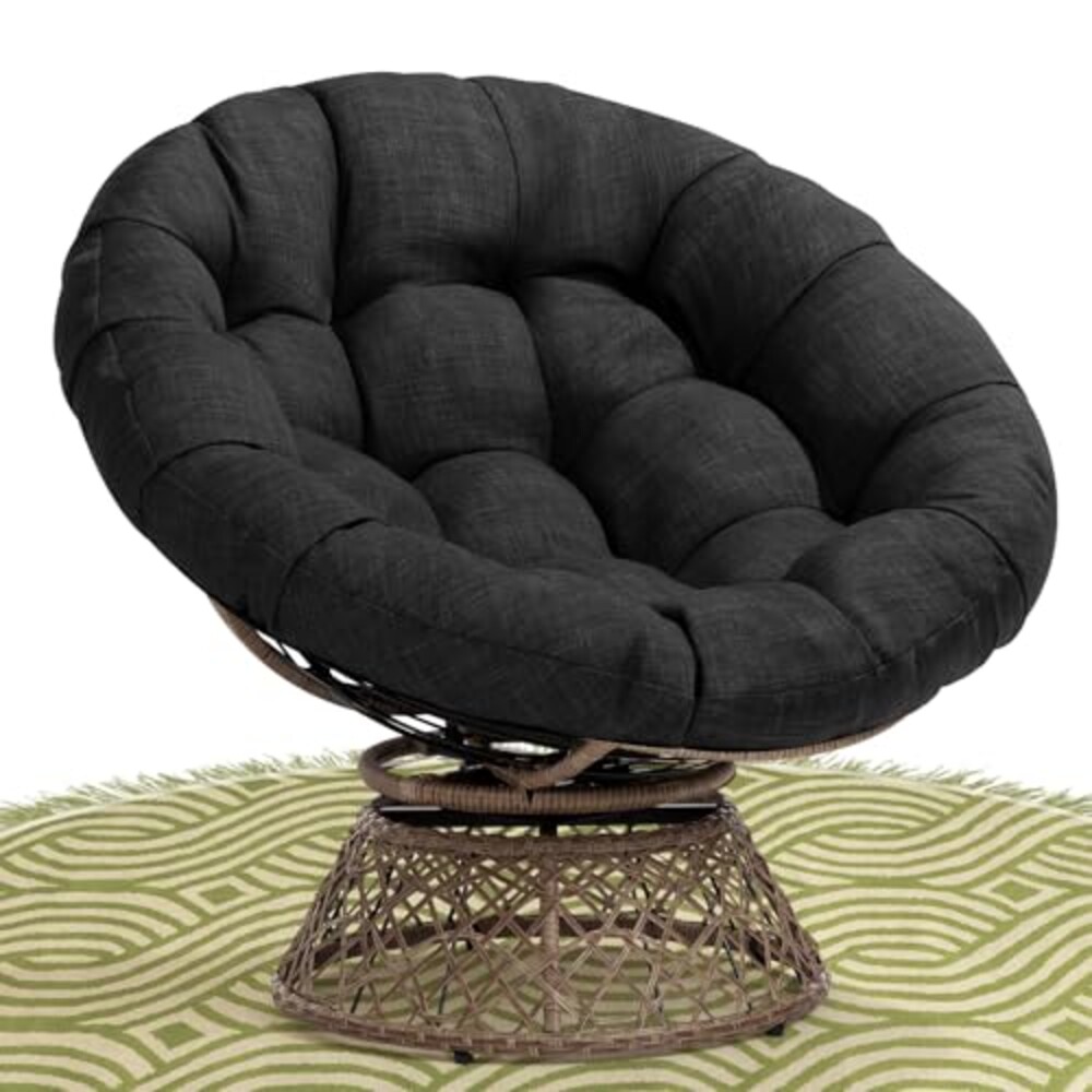 Bme 40" Ergonomic Wicker Papasan Chair w