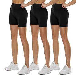 QGGQDD 3 Pack High Waisted Biker Shorts
