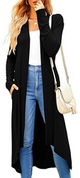 Newchoice Black Cardigan for Women Long