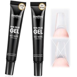 Beetles Solid Nail Glue Gel 2Pcs 20g for