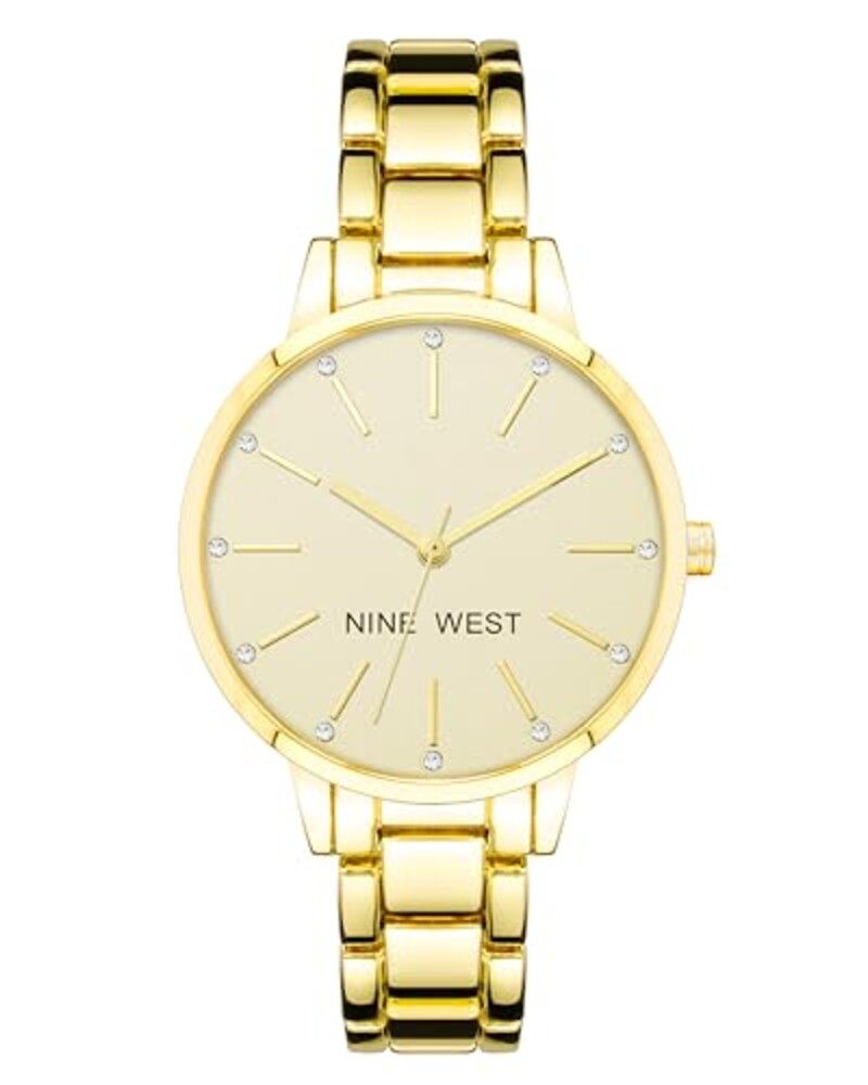 Nine West Women's Crystal Accented Gold-