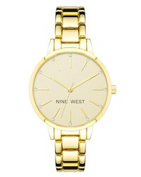 Nine West Women's Crystal Accented Gold-