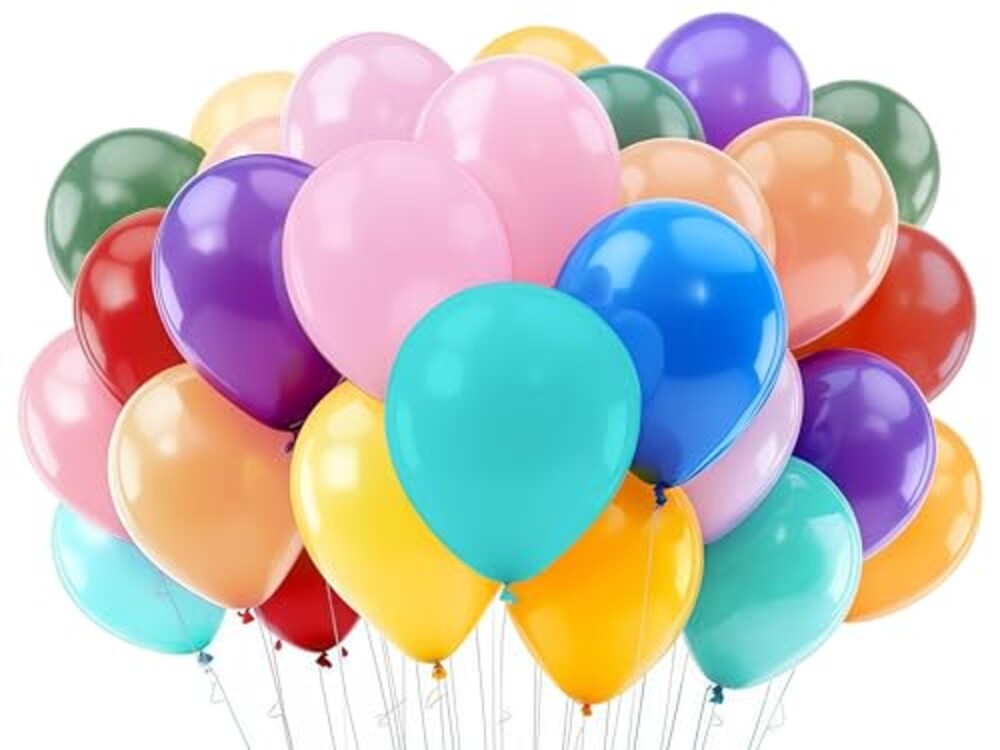 50 Pcs 12 Inch Assorted Color Balloons,
