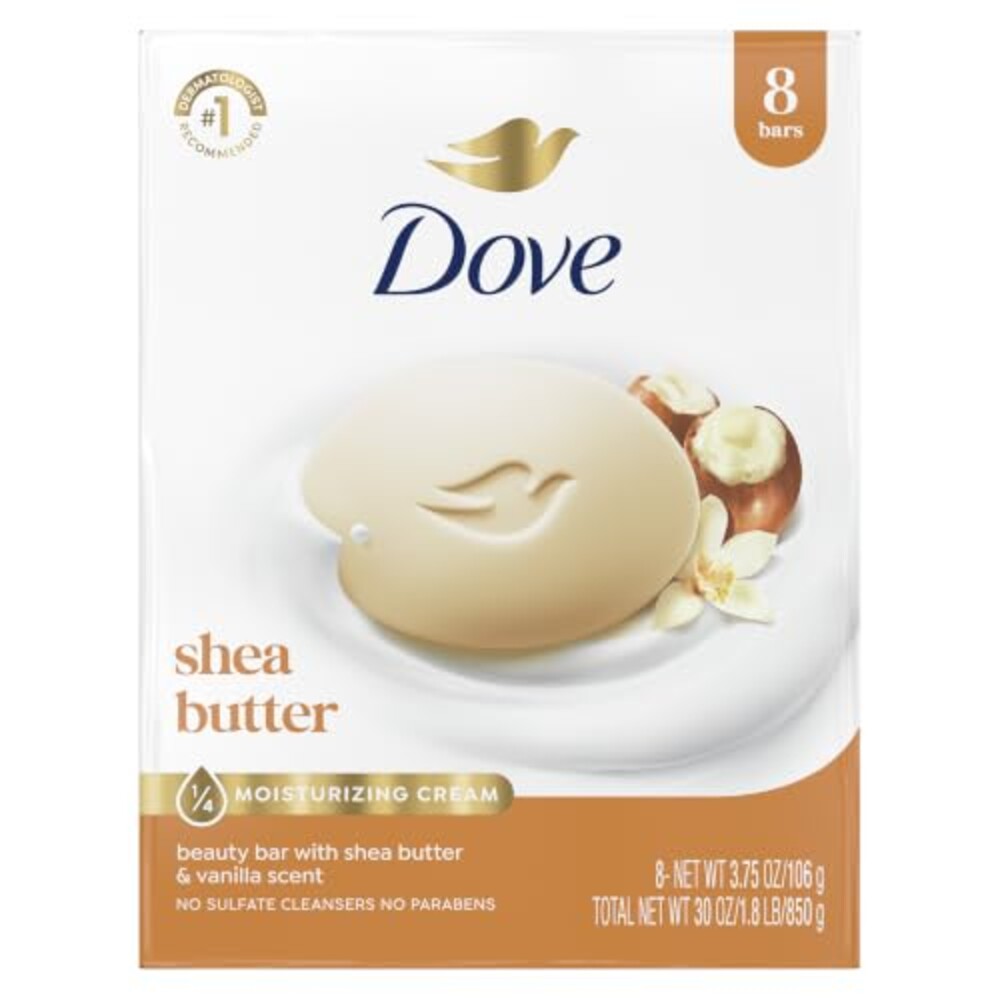 Dove Shea Butter Beauty Bar Soap 8 Count