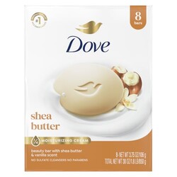 Dove Shea Butter Beauty Bar Soap 8 Count
