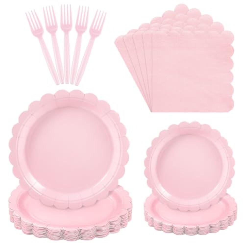 mypartyco 24 Set Blue Plates and Napkins