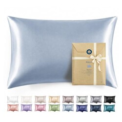 Bedsure Satin Pillowcase with Zipper,Kin