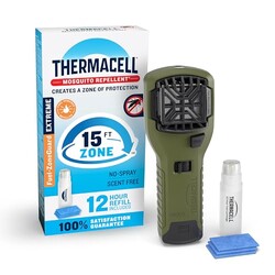 Thermacell Fuel-ZoneGuard Extreme Fuel Powered Mosquito Repeller, Green | 15-FT Zone; Portable Outdoor Protection; 12Hr Refill; Camp; Hunt; Bug Spray Alternative; Patio Shield; Scent Free; DEET-Free