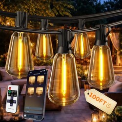 Ecoeve Outdoor String Lights, 100 FT Pat