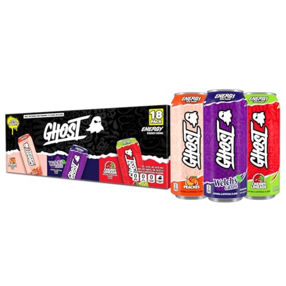 GHOST Energy Drink, Zero Sugars, 18-Pack