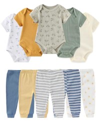 ZAVBABY Baby Bodysuit and Pant Set Cotto