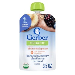 Gerber Organic Banana Blueberry Blackber