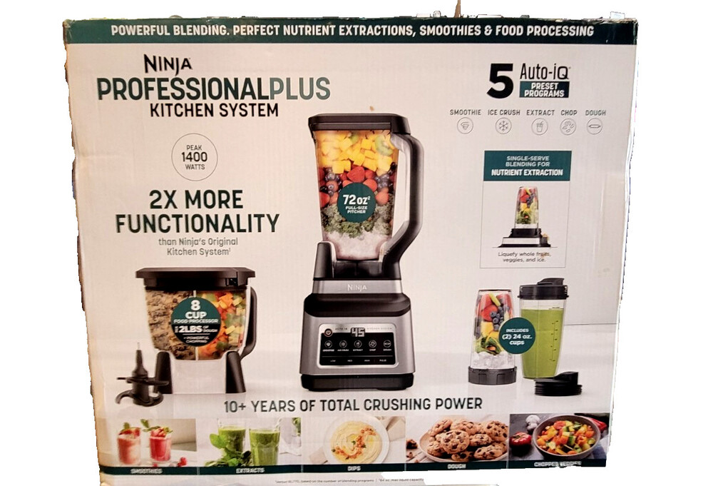 Ninja (BN801) Professional Plus Kitchen System with Auto-iQ, and 64 oz. Liquid.