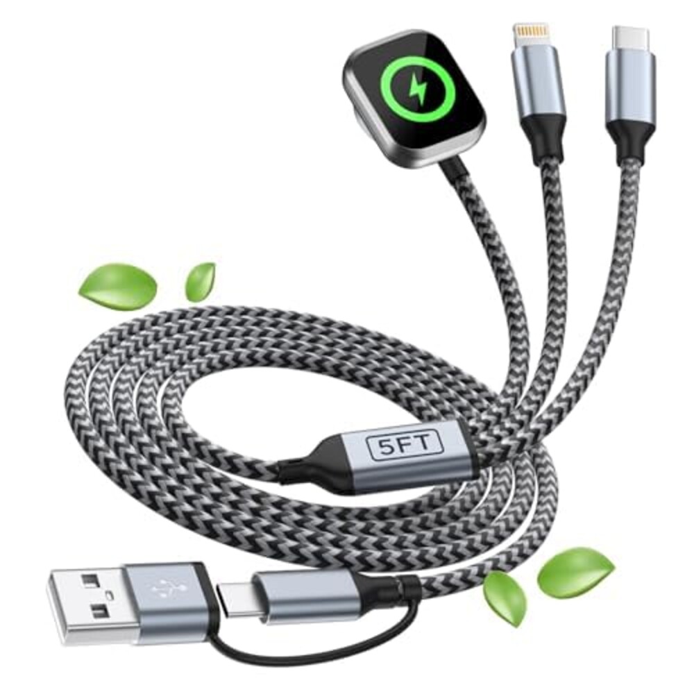 3 in 2 USB A/USB C Cable for iWatch Char