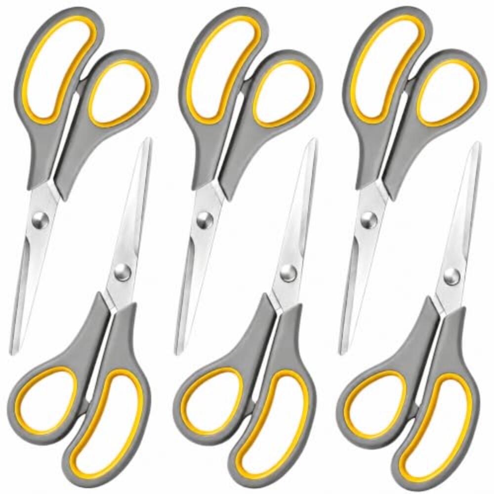 6 Pack Scissors All Purpose, 8" Stainles