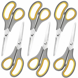 6 Pack Scissors All Purpose, 8" Stainles