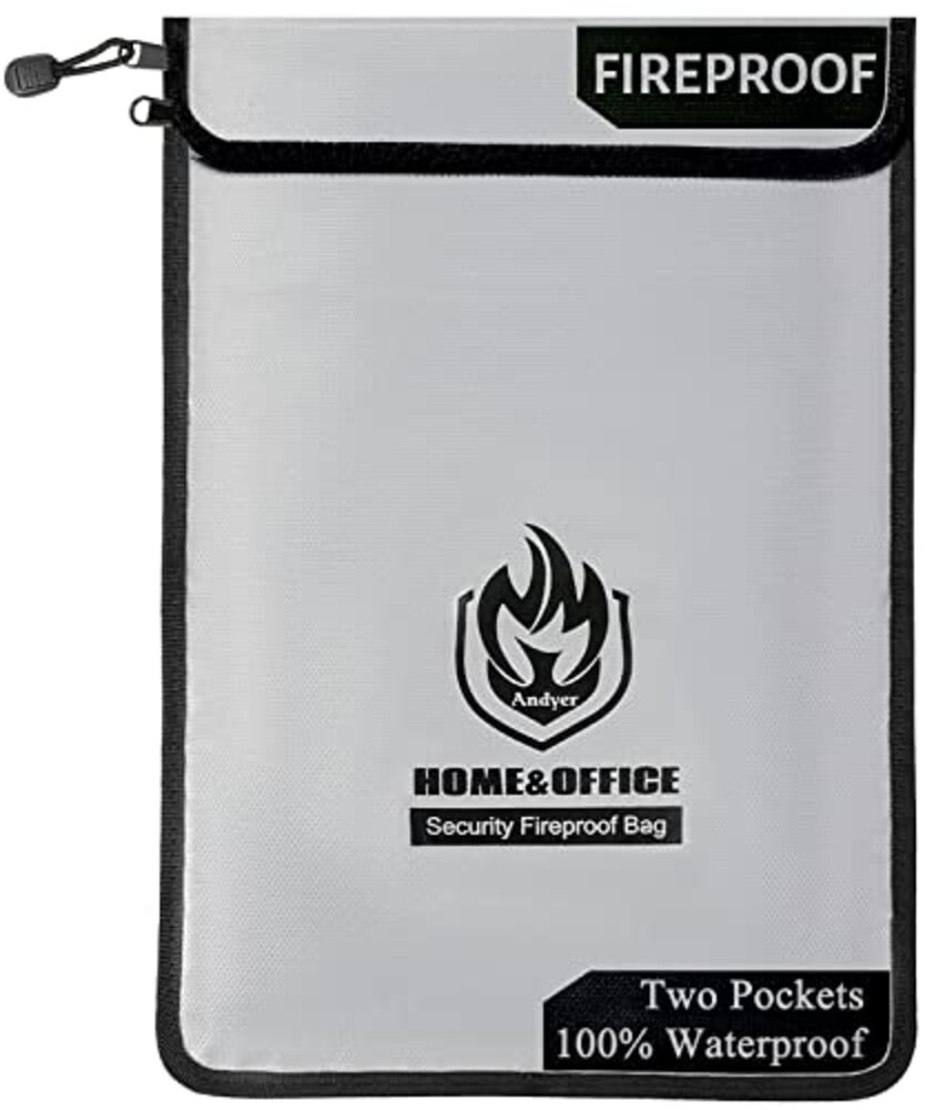 Andyer 2 Pockets Fireproof Document Bag