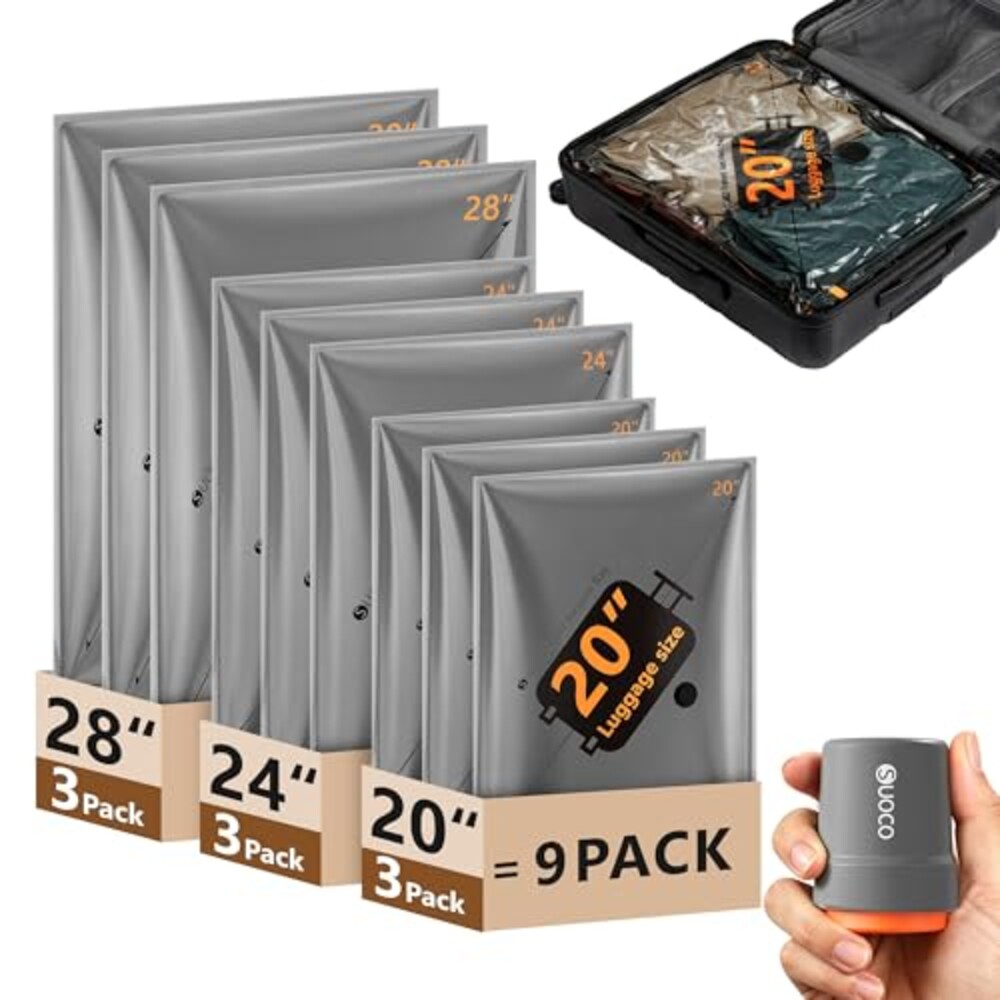 Travel Vacuum Bags with Cordless Electri