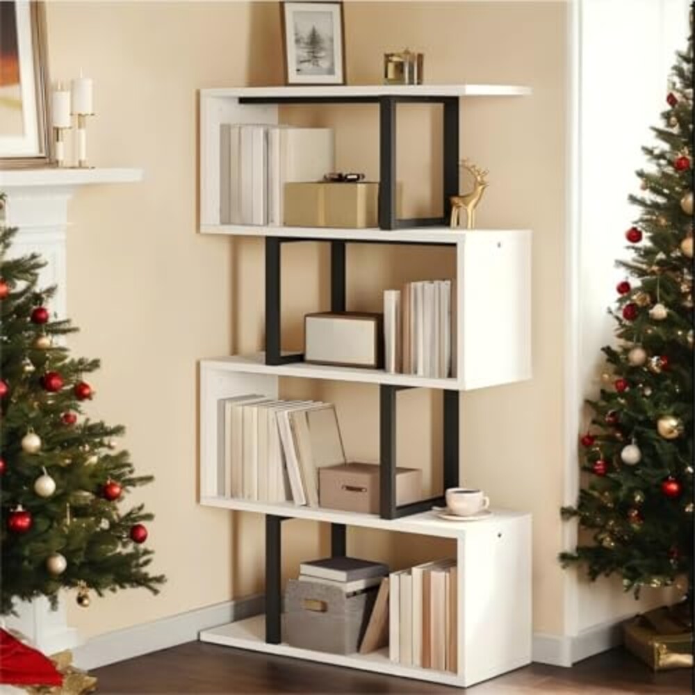 DWVO 5-Tier Geometric Bookshelf