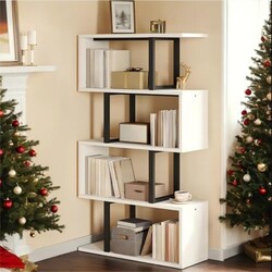 DWVO 5-Tier Geometric Bookshelf