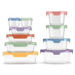 Ello Color Lock 20pc Glass Food Storage