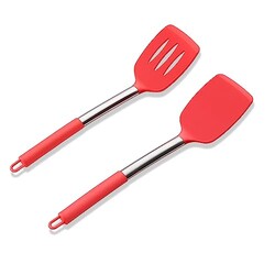 Silicone Spatula Set of 2, E-far Solid &