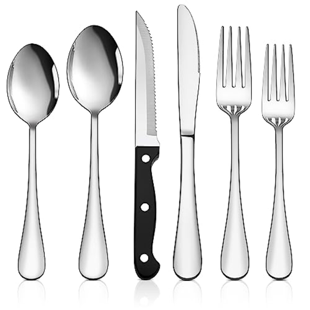 HaWare 48-Piece Silverware Set with Stea