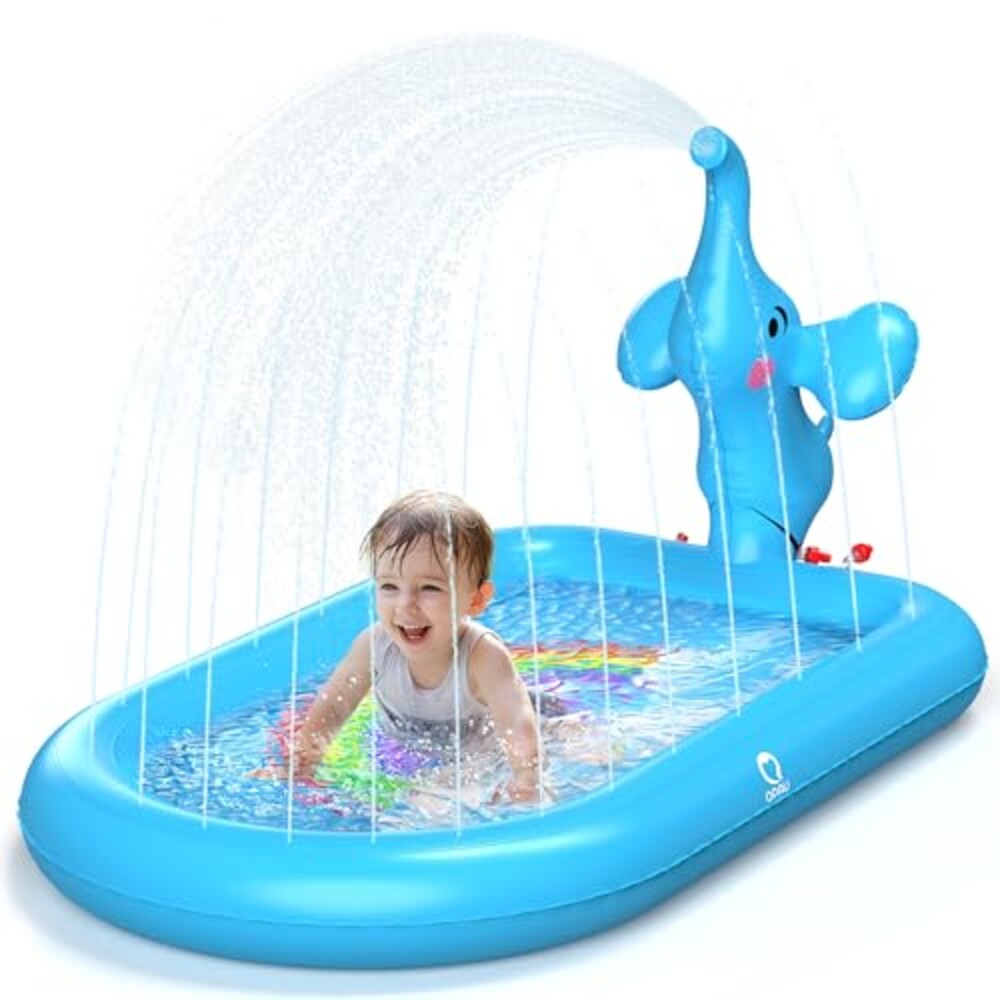QPAU Splash Pads for Toddlers 1-3, Blue