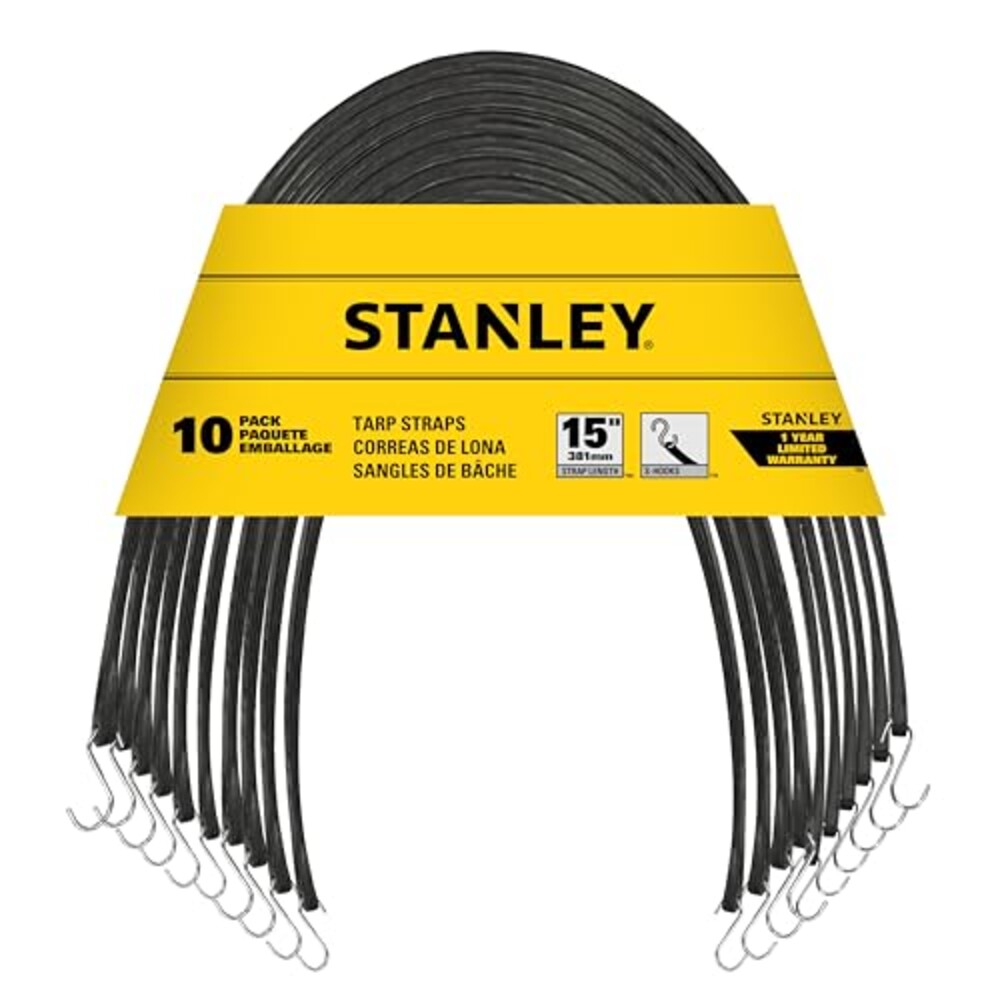 STANLEY 15" Natural Rubber Tarp Straps w