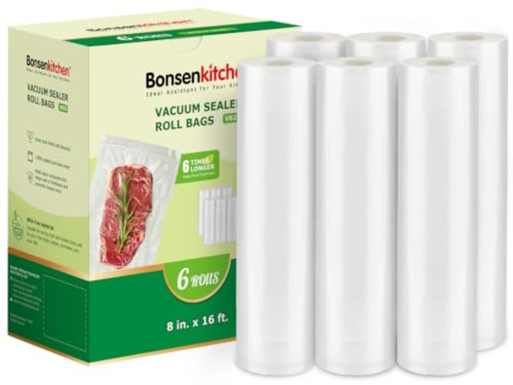 Bonsenkitchen 6 Rolls 8" x 16' Vacuum Se