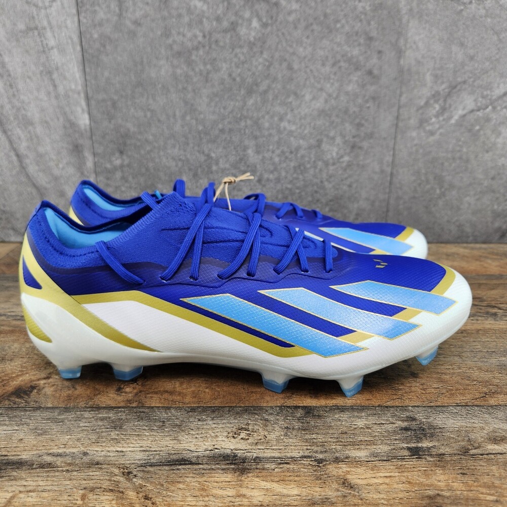 Adidas X Crazyfast Messi Elite FG 9.5 Mens White Blue Soccer Cleats ID0710