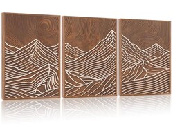 HPINUB Line Style Mountain Framed Canvas