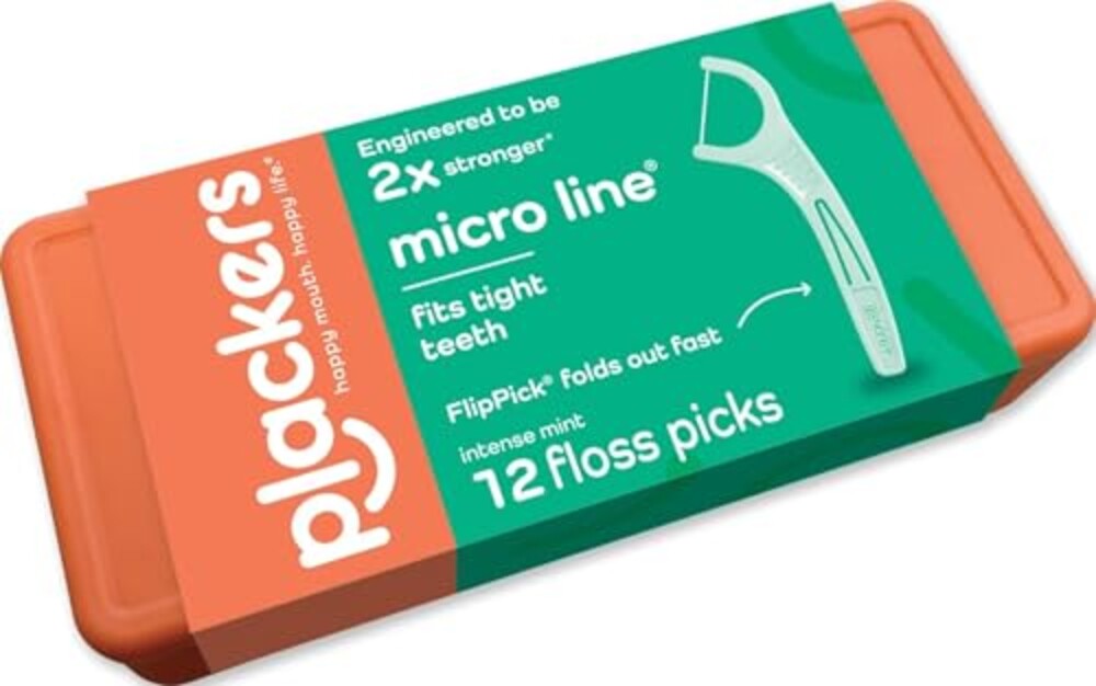 Plackers Micro Line Floss Picks, Intense