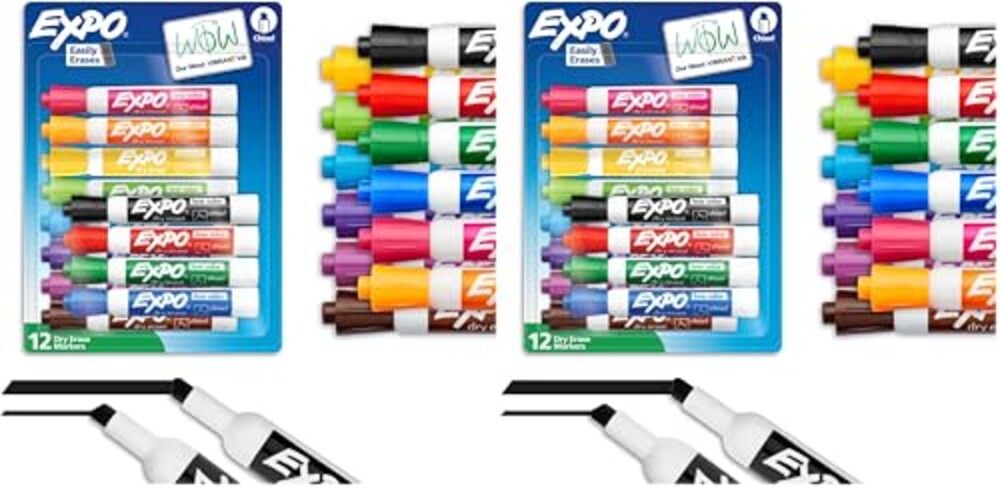 EXPO Dry Erase Markers, Low Odor Ink, As