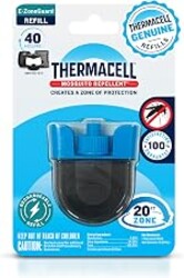 Thermacell E-ZoneGuard Mosquito Repellent Refill, 40-Hr, Rechargeable | 20-FT Zone; 1x 40-Hr Refill Cartidge; Proven Outdoor Protection; Patio Shield; Bug Spray Alternative; Scent Free; DEET-Free