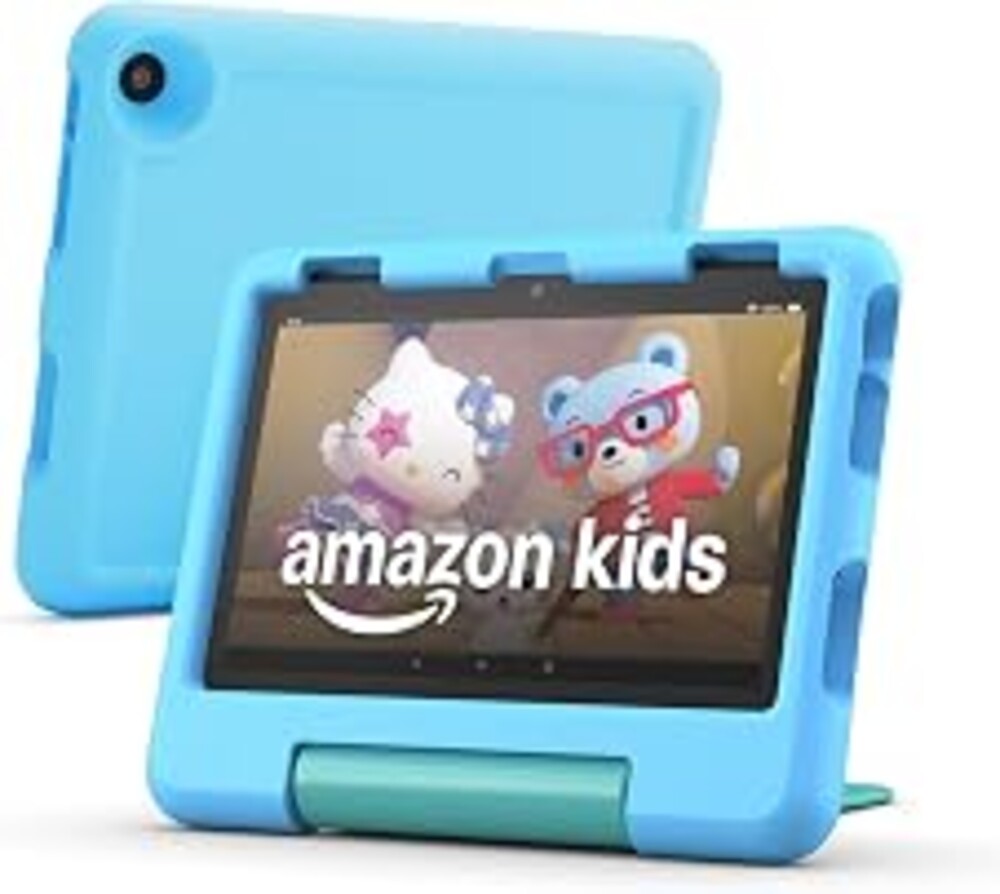 Amazon Fire HD 8 Kids tablet (newest model), ages 3-7. With bright 8" HD screen. Includes ad-free and exclusive content, parental controls and 13-hr battery, 32GB, Blue