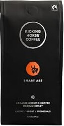 Kicking Horse Coffee, Smart Ass, Medium Roast, Ground,Certified Organic, Fairtrade, Kosher Coffee, 10 Ounce (Pack of 1)