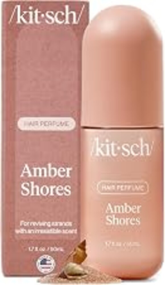 Kitsch Hair Perfume for Women – Hair Spray & Body Mist – Amber Shores, 50mL | Clean, Deodorizing & Patented Odor-Eliminating Technology – Freshen Hair, Body & Pillows – Made in USA