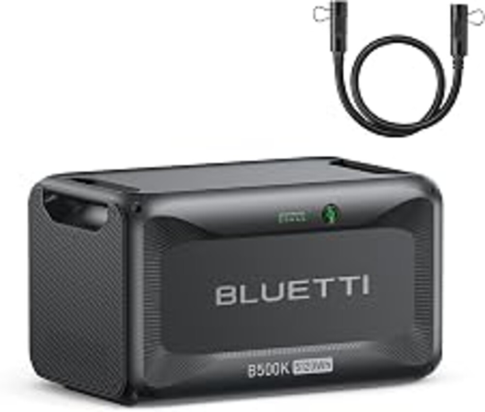 BLUETTI B500K Expansion Battery 5120Wh for AC200L Portable Power Station | LiFePO4 Battery Pack, Solar Generator for Home, Emergency, Off-Grid (Expansion Cable P090A Included)