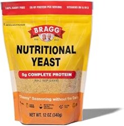 Bragg Nutritional Yeast Seasoning - 12 oz Pouch | Nutritious Parmesan Cheese Substitute - Vegan, Dairy-Free, and Gluten Free - Good Source of Protein