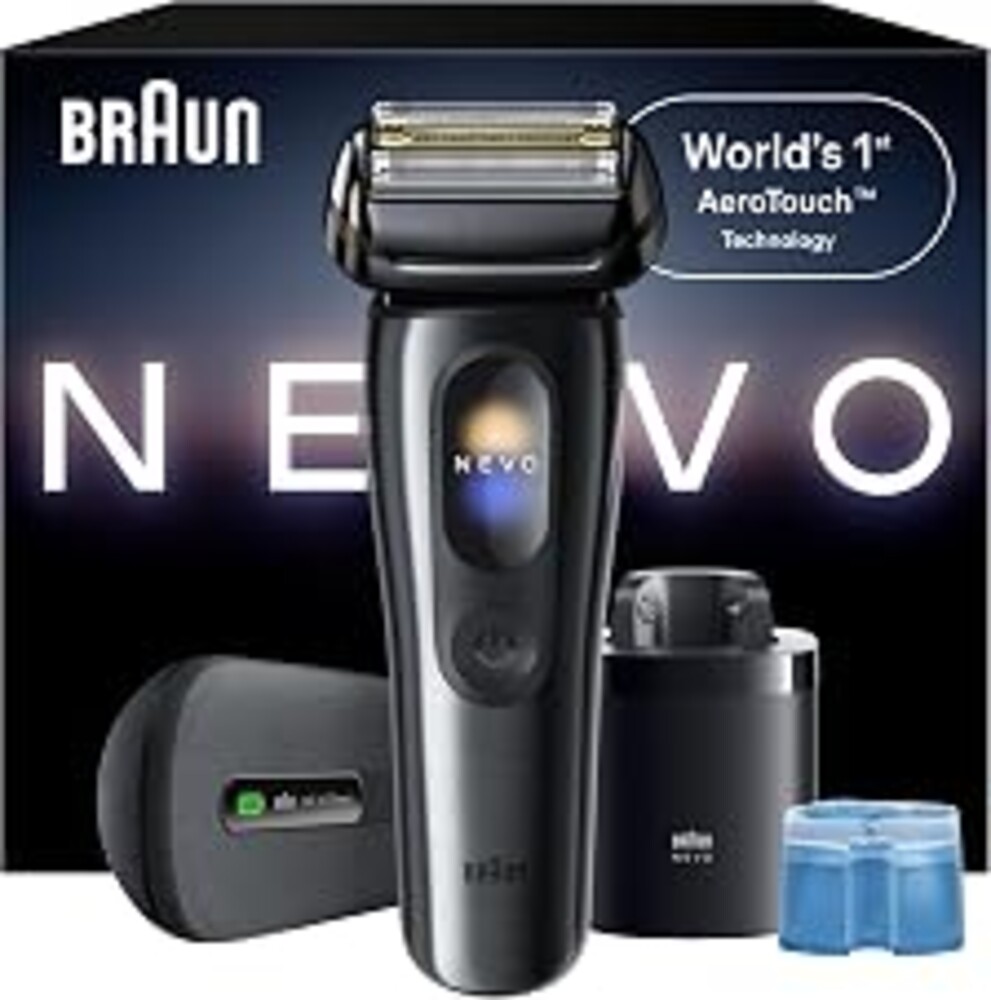 Braun NEVO Premium Men's Electric Shaver with World's 1st AeroTouch Technology, Includes Smart Display, 7in1 Care System, Power Travel Case. Braun's Best Electric Razor, 17010C