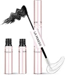LA MAESII Lash Cluster Glue, 2 in 1 Lash Bond and Seal, Black Eyelash Glue | 10ml,Waterproof, Long Lasting 72H+, Latex Free, Quick Dry, for Sensitive Eyes,DIY at Home Use