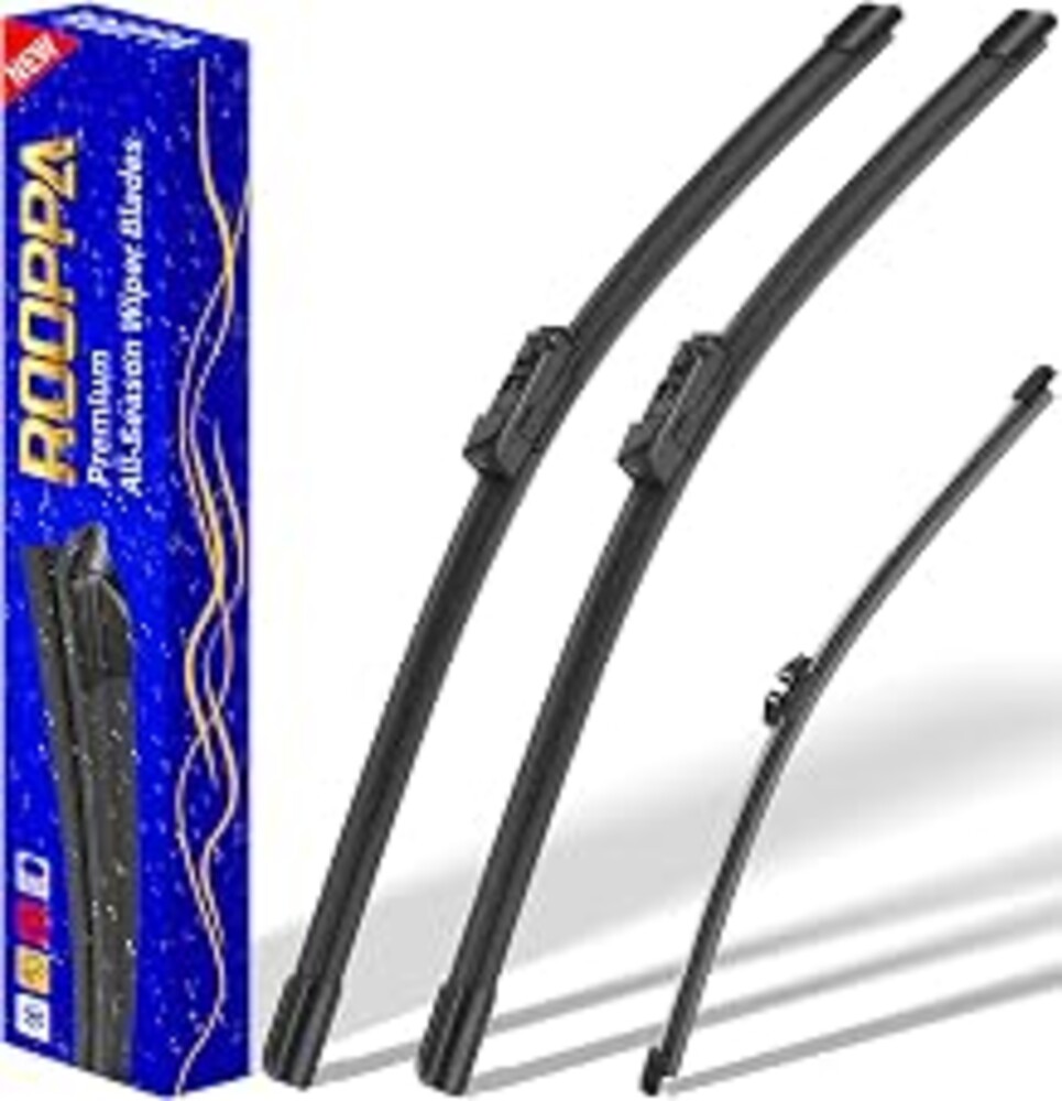 3 Wipers Fits BMW X3 2018-2022 BMW X4 2019-2022 Wiper Blades | 26"/20" Front + 12" Rear,Top Lock Adapter,OEM Replacement,All-Season Durability,Quiet,Streak-Free & Easy Install.