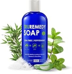 Truremedy Naturals Body Wash, Tea Tree & Peppermint (12oz) | Invigorating Tea Tree Oil Body Wash and Shower Gel with Peppermint, Aloe, Eucalyptus, Coconut and Olive Oil for Men and Women