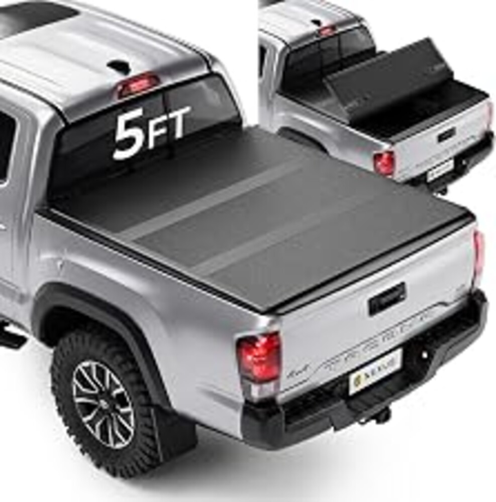 Nexus Hard Folding Truck Bed Tonneau Cover for Toyota Tacoma w/OE Track System 5' 1" Bed (60.5") 2016-2026 Excl. Trail Edition, No-Drill Installation Heavy Duty Hard Tri Fold Bed Cover Anti-Theft 5FT